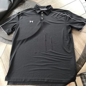 Under Armour Men’s Polo Shirt Black Sz Medium